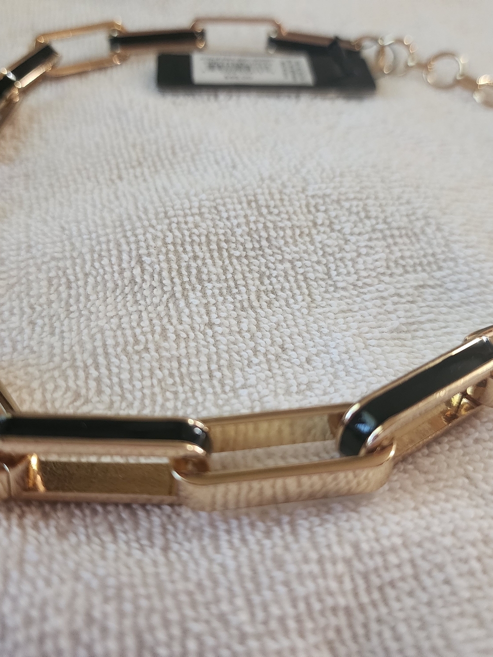 Gold and Black Link Necklace Women’s Fashion Jewelry